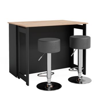 Juego De Mesa De Bar Dominic 116 X 37 Cm Con 2 Taburetes De Bar Vicco