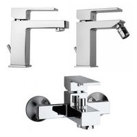 kit de griferia mezcladora para lavabo bidet banera acabado cromado