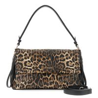 bolso de hombro con solapa efecto piel con estampado de leopardo animal print