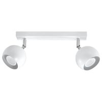 lampara de techo blanco acero alt 16 cm