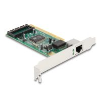tarjeta de red delock pci 1 x rj45 gigabit lan 1000 mbps full-height low-profile
