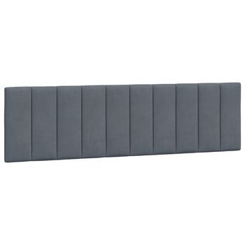 Cabecero De Cama Acolchado Hanko Terciopelo Gris Oscuro 180 Cm Vidaxl