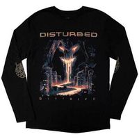 disturbed camiseta manga larga european tour 23 divisive para mujer