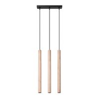 lampara colgante vacu 3 luces madera natural