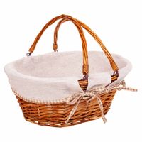 cesta mimbre forrado asa abatible marron 40x32x1730h cm