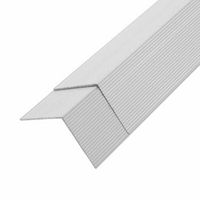 moldura de angulo de porche aluminio 5 unidades 170 cm plateado vidaxl