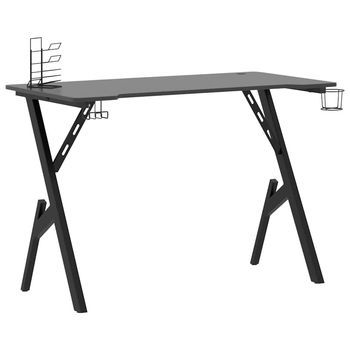 Mesa De Escritorio | | Escritorio De Despacho | Escritorio Gaming Con Patas En Forma De Y Negro 110x60x75 Cm