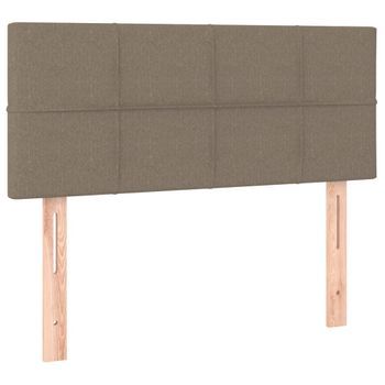 Cabecero Cama Mueble De Dormitorio Con Led De Tela 80 X 5 X 78/88 Cm Gris Topo M02_0000952