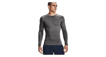 Camiseta de manga larga de compresion under armour heatgear gris