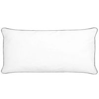 almohada de algodon japara blanco plateado 40 x 80 cm relleno poliester ribete pelister