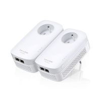 adaptador powerline tp-link tl-pa9025p kit av2000 2 puertos gigabit enchufe integrado