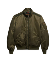superdry para hombre m5012356a chaqueta bomber verde xl casual poliamida