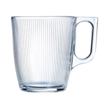 Set 6 mugs vidrio templado transparentes 25 cl