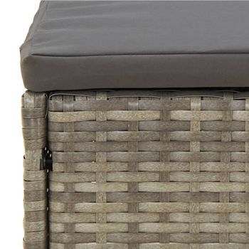 Conjunto De Salón Para Patio (con Cojines, Ratán De Poliéster Gris)