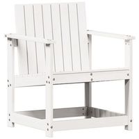 silla de jardin madera maciza de pino blanco 62x56x77 cm vidaxl