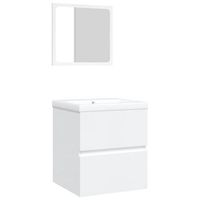 armario de lavabo  gabinete de lavabo con lavamanos y espejo blanco