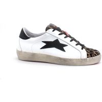 okinawa deportivas moda low sneaker star bianco nero leopard 2108 para mujer