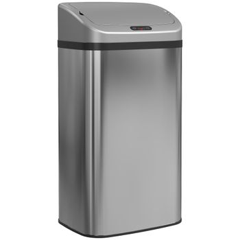 Cubo de basura 33x25x69 cm plata