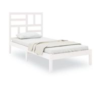 estructura de cama madera maciza de pino blanco 100x200 cm