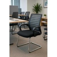 silla confidente binet de tela 93506046 cm - gris