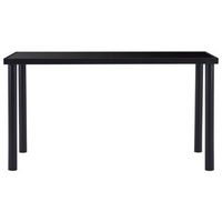 mesa de comedor  mesa de cena de vidrio templado negro 140x70x75 cm
