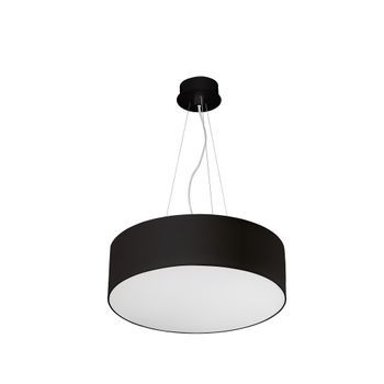 Leds C4 Luno Lámpara Colgante De Techo Para Interior Con Luz Led Blanco Cálido 3000k 5083lm Moderna De 60cm Diámetro. Color Negro