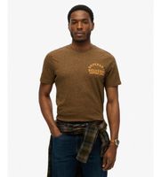 superdry para hombre m1012128a camiseta copper label marron l casual algodon manga corta