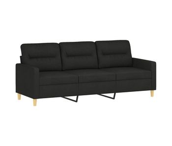 Sofá de 3 plazas - sofá de salón de tela negro 180 cm