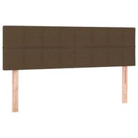 cabecero cama mueble de dormitorio con led de tela oscuro 144 x 5 x 7888 cm marron m020001009