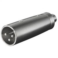goobay adaptador xlr macho a rca hembra negro