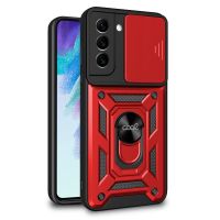 cool funda hard ring rojo para samsung galaxy s21 fe g990b