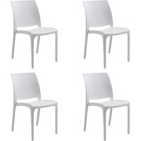 silla apilable de resina fabricada en italia diseno para interior y exterior sofia blanco 4 uds