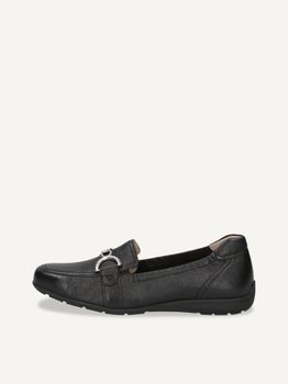 CAPRICE Moccasin, black, made of Leather without heel, Size 41