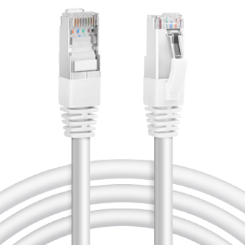 Aigostar Cable Ethernet Cat7 de 1.5M, Cable de Red Redondo RJ45 Gigabit LAN de Alta Velocidad, de10Gbps y 600Mhz para Switch, Rúter, Módem, Panel de Conexión, PC (Blanco)