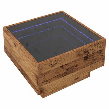 Mesa De Café - Mesa De Centro - Mesa Baja Madera Vieja 50 X 50 X 30 Cm Madera Contrachapada