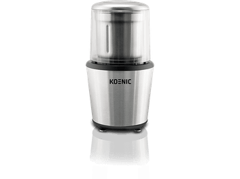 Molinillo de café - KOENIC KCH 2021, 200 W, 120g capacidad, Acero inoxidable