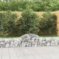 cestas de gaviones 2 piezas  gavion para piedras  gavion decorativo forma de arco hierro 200x30x4060 cm cfw944426