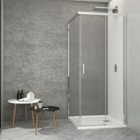 frontal de ducha  puerta corredera johnson 75 cm cristal transparente 70 cm