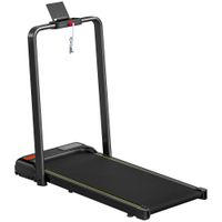 sportnow cinta de correr plegable inclinado debajo del escritorio con 2hp 1-10 kmh pantalla led control remoto y soporte
