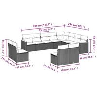 conjunto de sofas de jardin un conjunto de 12 piezas con esponja artificial gris