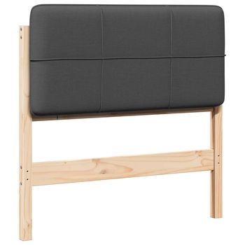 Cabecero Tapizado Con Cabecera Marrón Y Gris Oscuro 100 Cm Vidaxl
