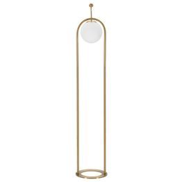 Lámpara De Pie Con Esfera De Cristal Blanco Ø 28x168
