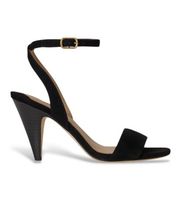 lauren ralph lauren para mujer 802p15730006 sandalia gracy de ante de oveja negro 37 piel 3 a 5cm hebilla casual fiesta clasico