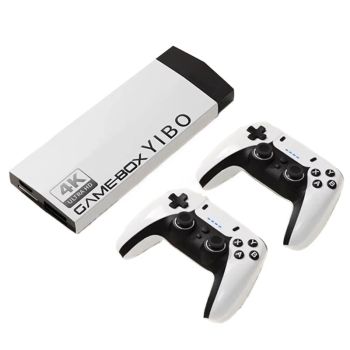 [128G] H10 TV Game Stick con Dos Controladores Inalámbricos 4K HD 40000 Juegos Soporte de Salida HD Aleación de Aluminio