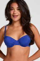 hunkemoller top de bikini bardolino con aros y relleno azul