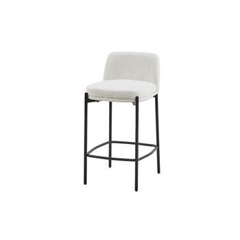 Silla De Mostrador Elise Color Blanco, Dimensiones H91 X L44 X P42 Cm.