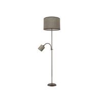 pie de salon armonia 1xe271xe14 marron-marron con lector 155x40x40 cm
