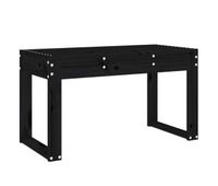 vidaxl banco de jardin madera maciza de pino negro 80x38x45 cm