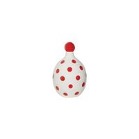 lido - botella de ceramica con lunares rojo azafran