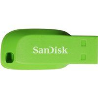 sandisk cruzer blade usb 20 memory stick - 32 gb green green